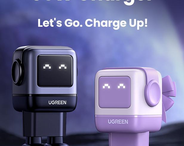 Ugreen Robot GaN 65W: трёхпортовое зарядное устройство с забавным дизайном